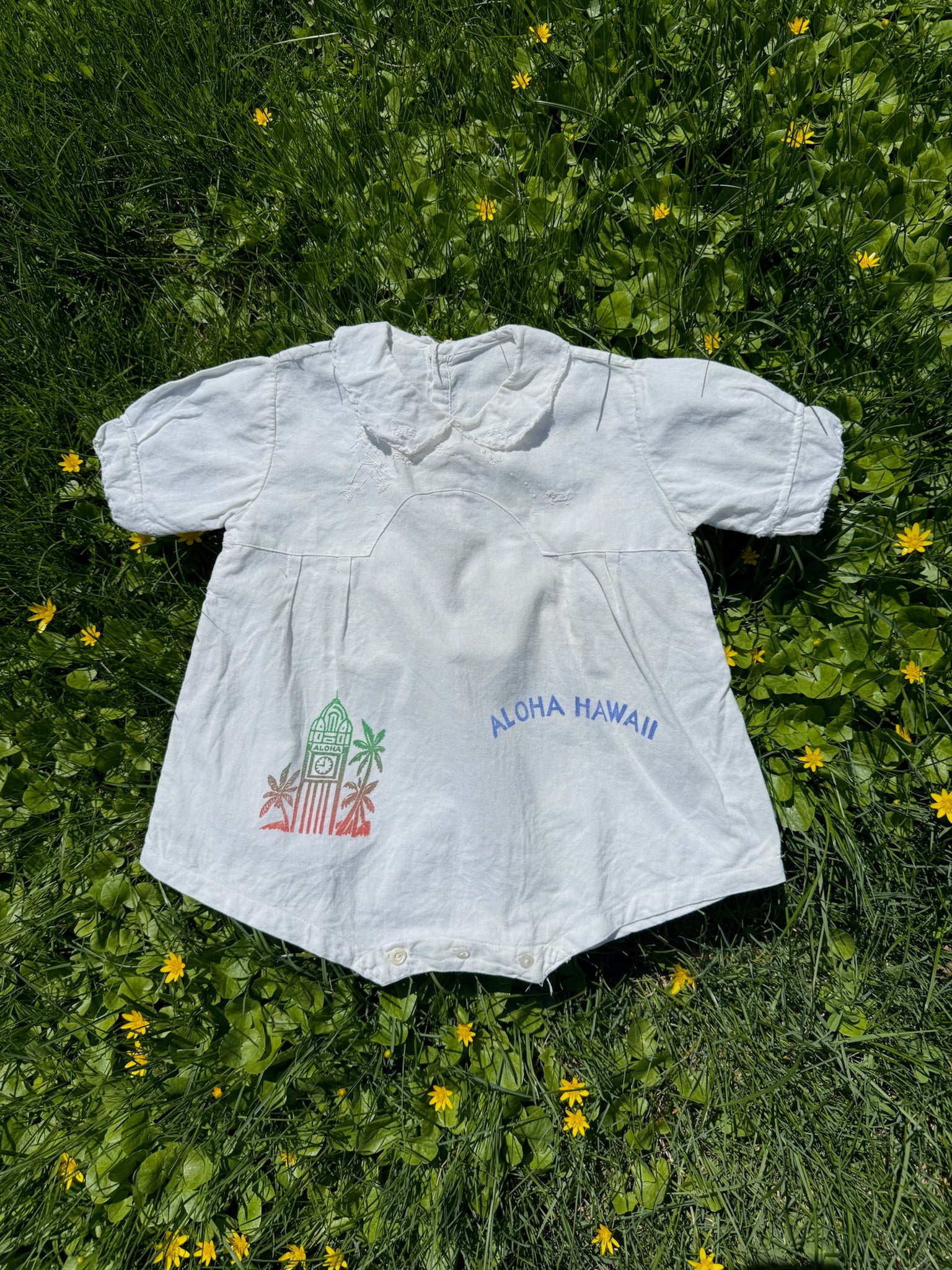 aloha hawaii cotton romper
