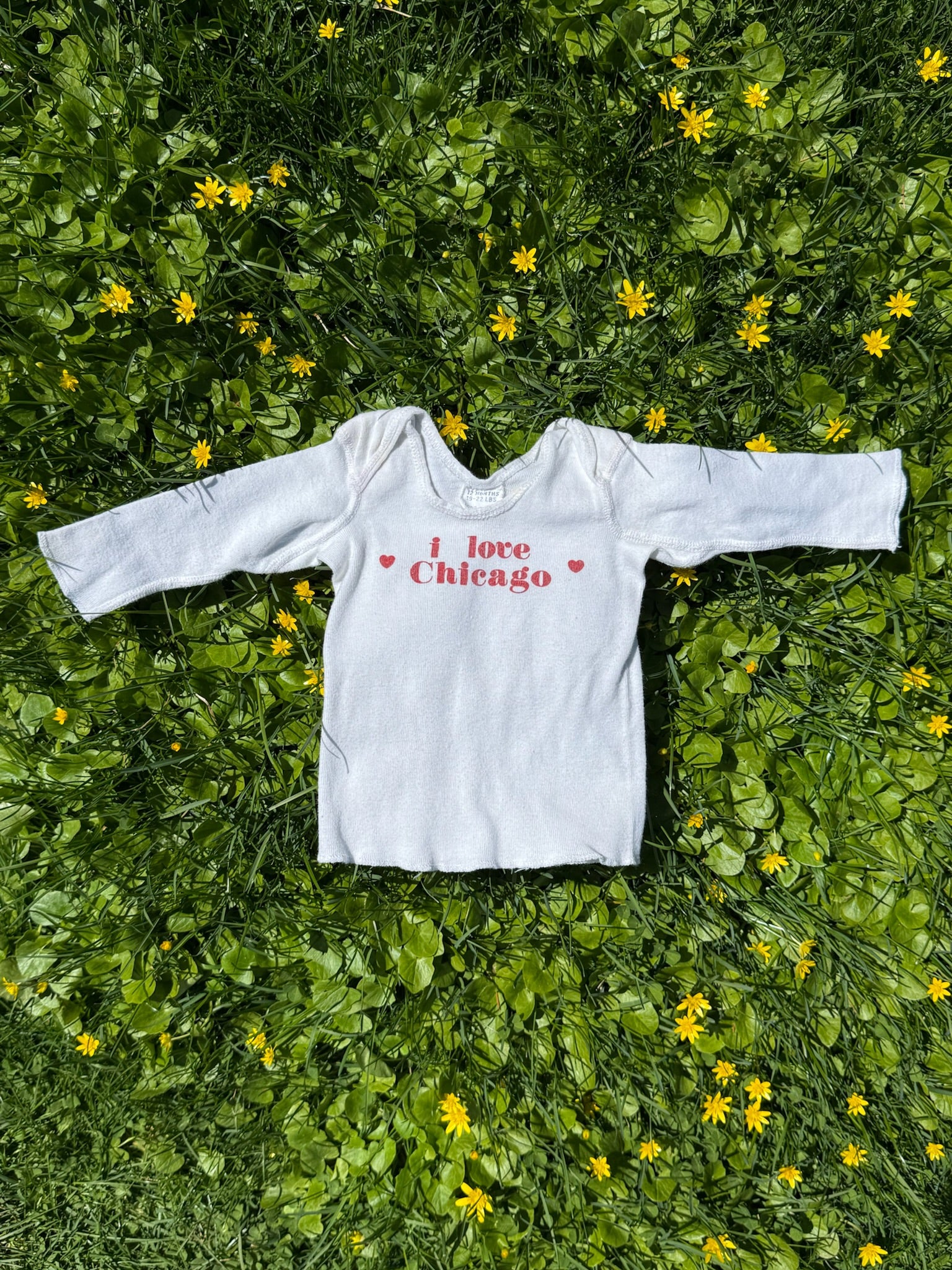 I love chicago lap shoulder long sleeve tee