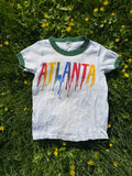 atlanta rainbow drip souvenir ringer tee
