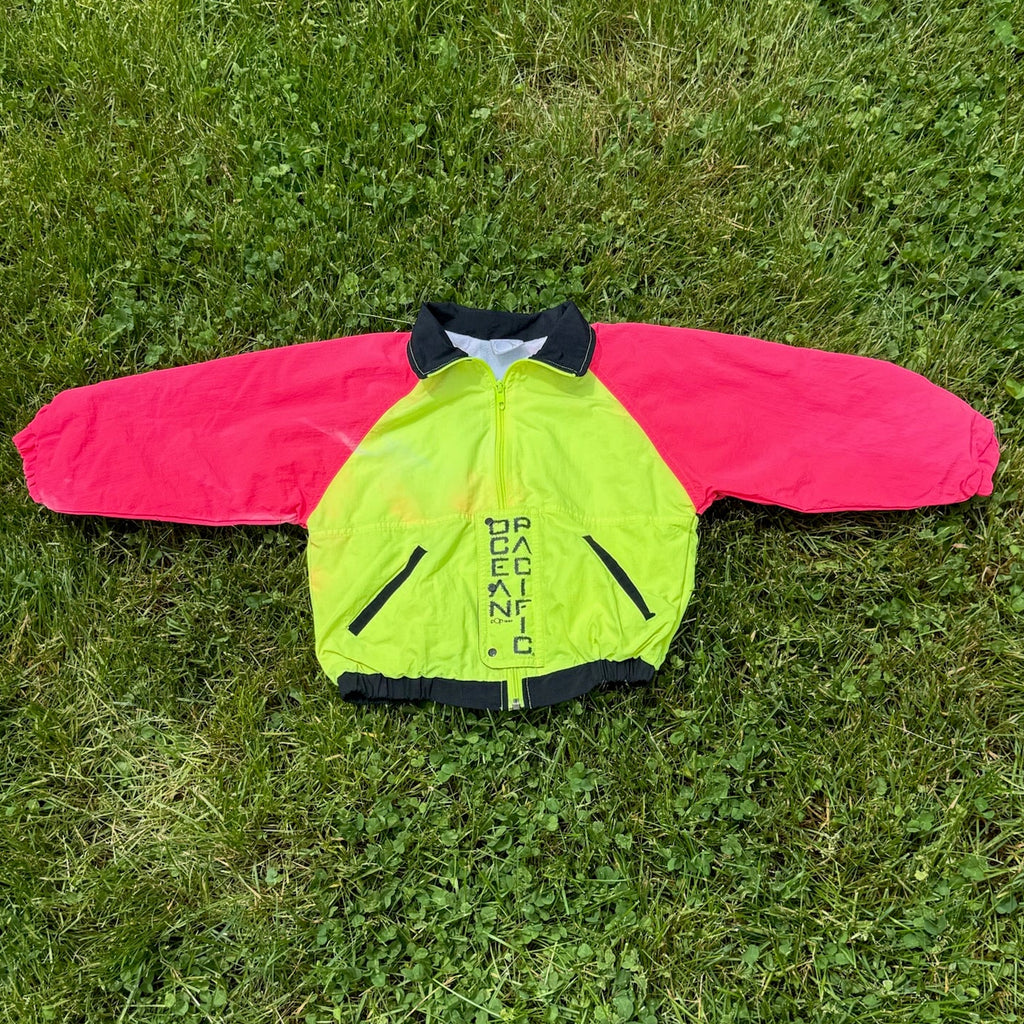 ocean pacific colorblock neon windbreaker