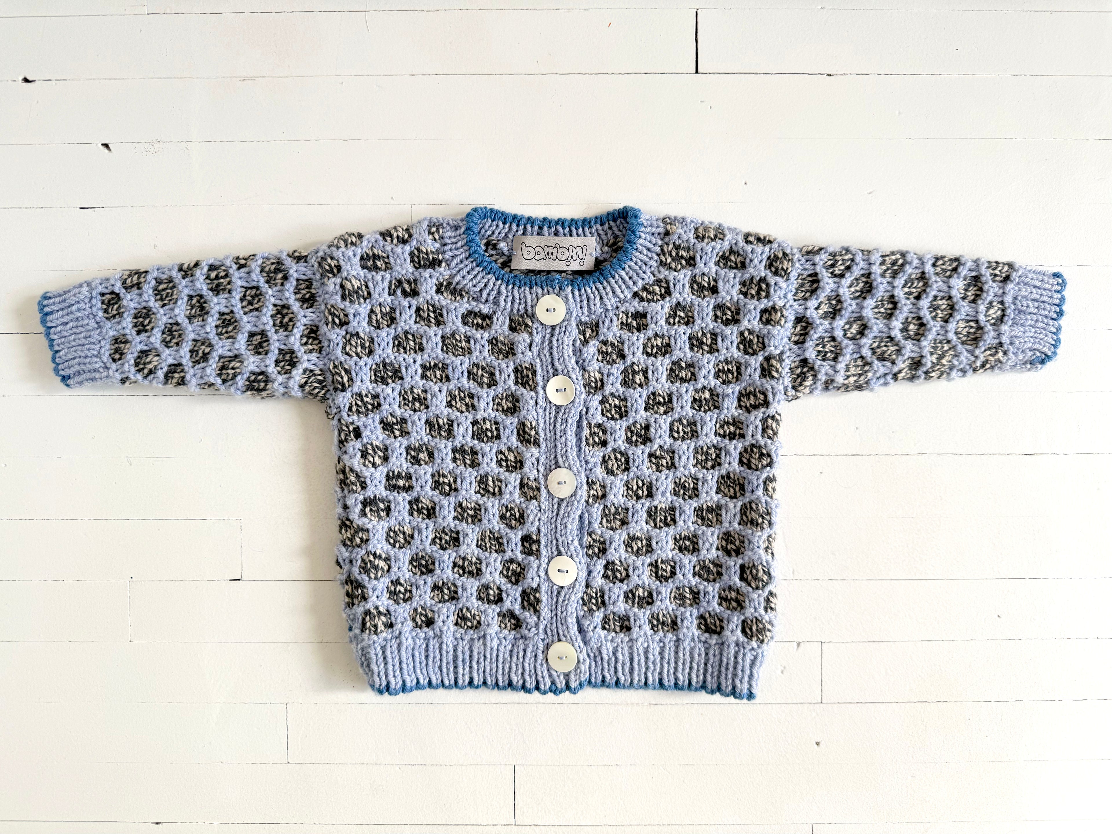 dot cardi - blueberry