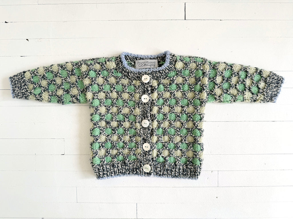 dot cardi - pistachio