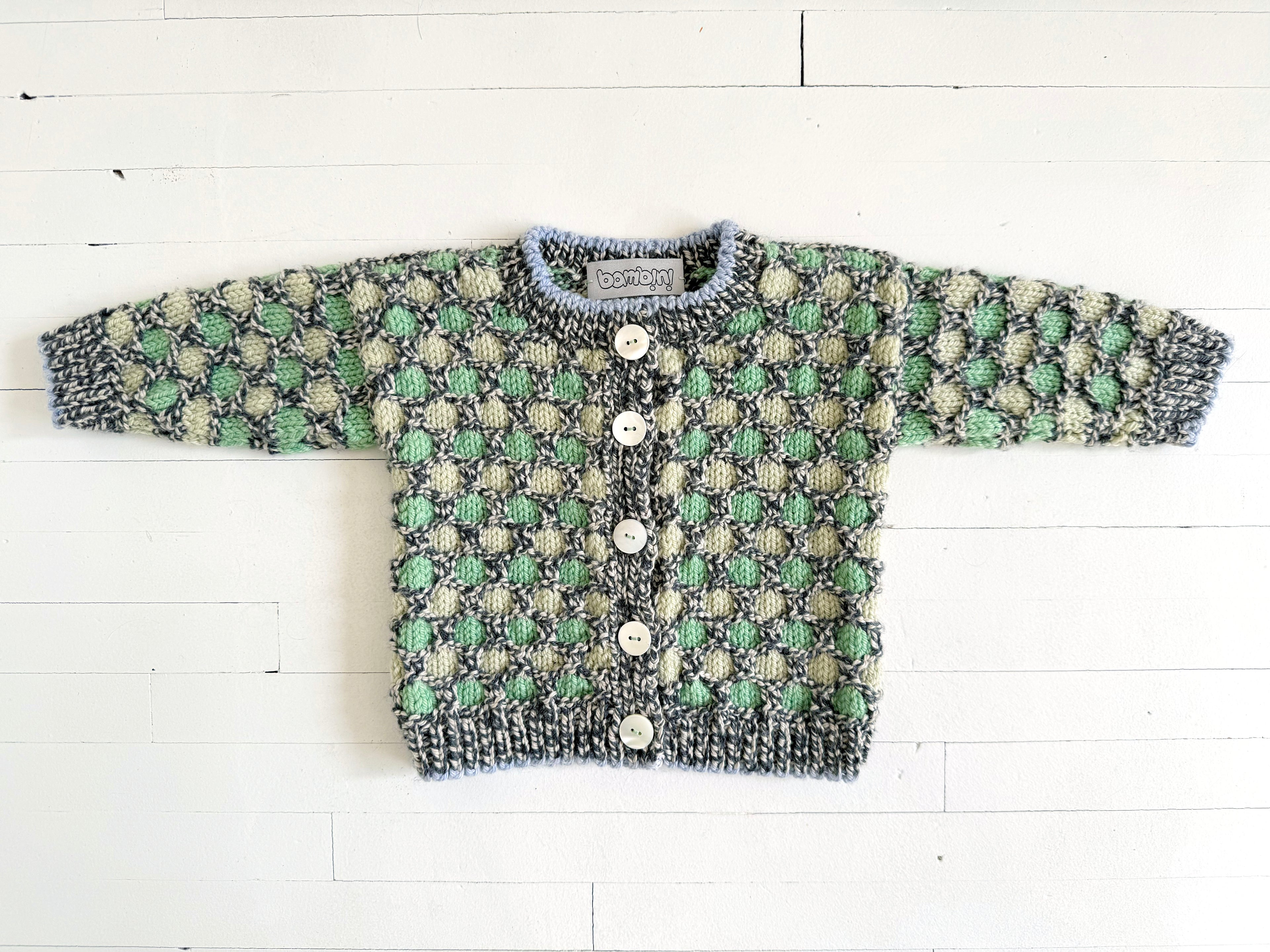 dot cardi - pistachio